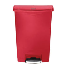 Afbeelding in Gallery-weergave laden, Rubbermaid Slim Jim Front Step pedaalemmer 90L rood