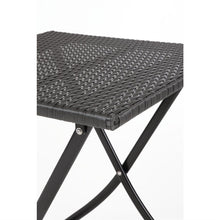 Afbeelding in Gallery-weergave laden, Bolero vierkante polyrotan klaptafel zwart 60cm