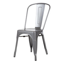 Afbeelding in Gallery-weergave laden, Bolero Bistro stalen stoel grijs (4 stuks)