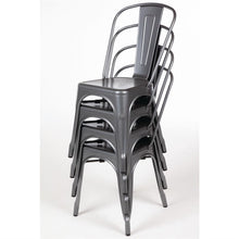 Afbeelding in Gallery-weergave laden, Bolero Bistro stalen stoel grijs (4 stuks)