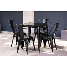 Afbeelding in Gallery-weergave laden, Bolero Bistro stalen stoel zwart (4 stuks)