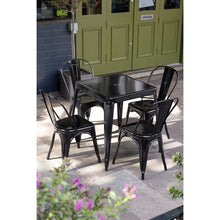 Afbeelding in Gallery-weergave laden, Bolero Bistro stalen stoel zwart (4 stuks)