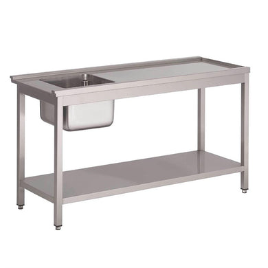 Gastro M voorspoeltafel voor doorschuifvaatwasser GL896 120x59x85cm