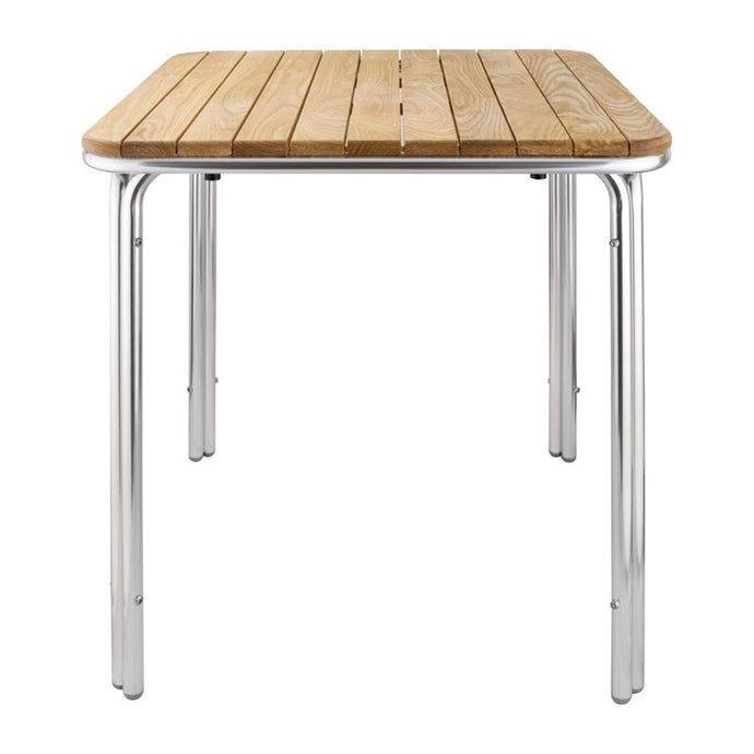 Bolero vierkante essen en aluminium tafel 70cm