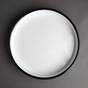 Olympia geÃ«mailleerd stalen dienblad rond 32cm