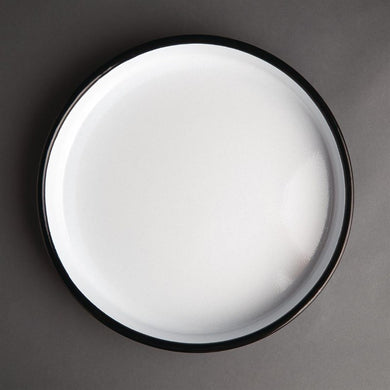 Olympia geÃ«mailleerd stalen dienblad rond 32cm