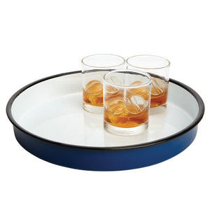 Olympia geÃ«mailleerd stalen dienblad rond 32cm