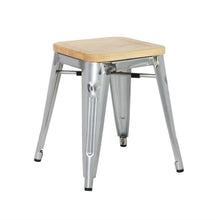 Afbeelding in Gallery-weergave laden, Bolero Bistro gegalvaniseerd stalen stoel met houten zitting (4 stuks)