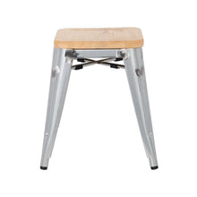 Afbeelding in Gallery-weergave laden, Bolero Bistro gegalvaniseerd stalen stoel met houten zitting (4 stuks)