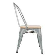 Afbeelding in Gallery-weergave laden, Bolero Bistro gegalvaniseerd stalen stoelen met houten zitting (4 stuks)