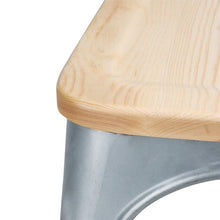 Afbeelding in Gallery-weergave laden, Bolero Bistro gegalvaniseerd stalen stoelen met houten zitting (4 stuks)