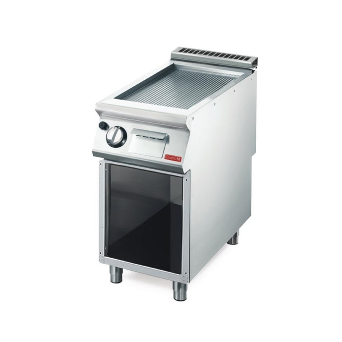 Gastro M 700 Plus gas bakplaat GM70/40 FTRGS geribbelde plaat