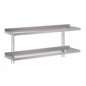 Gastro M RVS wandplank zonder steunen 120x40cm