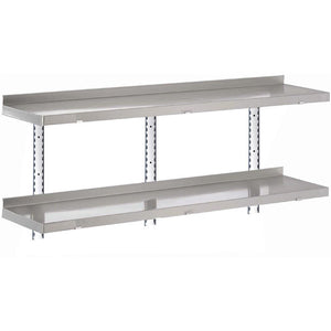 Gastro M RVS wandplank zonder steunen 140x40cm