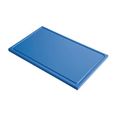 Afbeelding in Gallery-weergave laden, Gastro M GN1/1 HDPE snijplank met sapgeul blauw