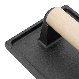 Vogue Gietijzeren Steakgewicht Met Houten Handvat
