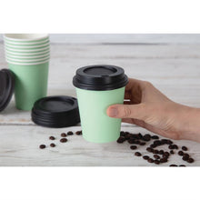 Afbeelding in Gallery-weergave laden, Fiesta Recyclable koffiebekers enkelwandig turquoise 225ml (1000 stuks)