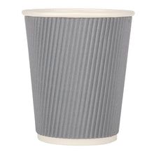 Afbeelding in Gallery-weergave laden, Fiesta Recyclable koffiebekers ribbelwand blauwgrijs 225ml (25 stuks)