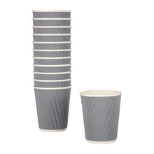 Afbeelding in Gallery-weergave laden, Fiesta Recyclable koffiebekers ribbelwand blauwgrijs 225ml (500 stuks)