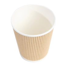 Afbeelding in Gallery-weergave laden, Fiesta Recyclable Hot Cups met gerimpelde wand lichtbruin 23cl x500 (500 stuks)