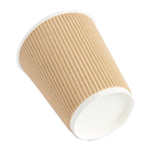 Afbeelding in Gallery-weergave laden, Fiesta Recyclable Hot Cups met gerimpelde wand lichtbruin 23cl x500 (500 stuks)