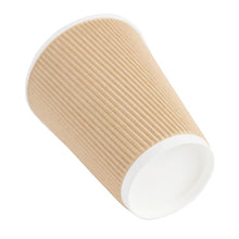 Afbeelding in Gallery-weergave laden, Fiesta Recyclable koffiebekers ribbelwand 340ml (500 stuks)