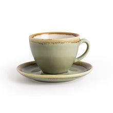 Afbeelding in Gallery-weergave laden, Olympia Kiln cappuccinokopjes mosgroen 23cl (6 stuks)