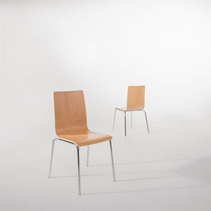 Bolero stoel met vierkante rug beuken (4 stuks)