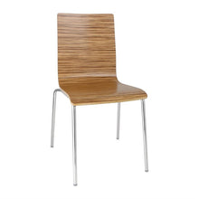 Afbeelding in Gallery-weergave laden, Bolero stoel met vierkante rug eiken - (4 stuks)