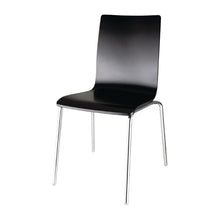 Afbeelding in Gallery-weergave laden, Bolero stoel met vierkante rug zwart - (4 stuks)