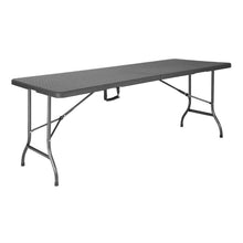 Afbeelding in Gallery-weergave laden, Bolero Rattan Rechthoekige Opvouwbare Tafel Zwart 6Ft