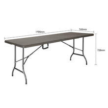 Afbeelding in Gallery-weergave laden, Bolero Rotan Rechthoekige Centervouwtafel Bruin 6Ft