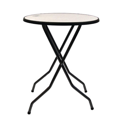 Statafel Barcelona zwart/créme inklapbaar in- en outdoor 85cm rond