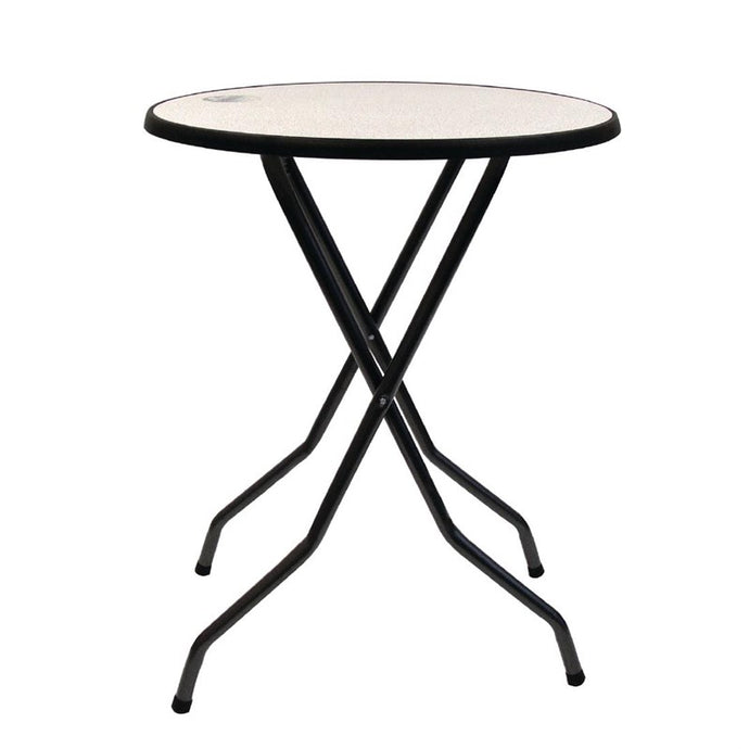 Statafel Barcelona zwart/créme inklapbaar in- en outdoor 85cm rond