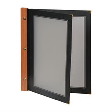 Afbeelding in Gallery-weergave laden, Securit menumap hout A4 zwart