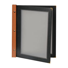 Afbeelding in Gallery-weergave laden, Securit menumap hout A4 zwart