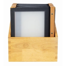 Afbeelding in Gallery-weergave laden, Securit menumappen set met houten box A4 zwart (20 stuks)