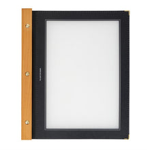 Afbeelding in Gallery-weergave laden, Securit menumappen set met houten box A4 zwart (20 stuks)