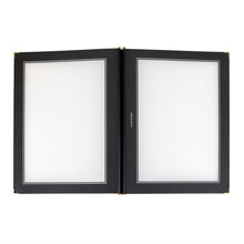 Afbeelding in Gallery-weergave laden, Securit menumappen set met houten box A4 zwart (20 stuks)