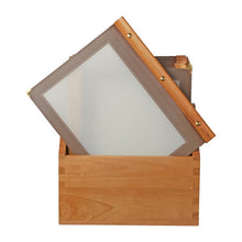 Afbeelding in Gallery-weergave laden, Securit menumappen set met houten box A4 bruin (20 stuks)