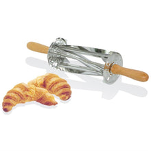 Afbeelding in Gallery-weergave laden, Gobel rvs croissant roller cutter met houten handvat 510x95x95mm