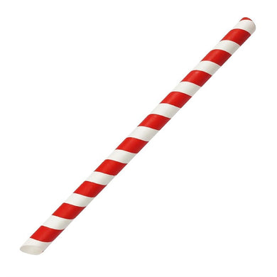 Fiesta Composteerbare Bubble Tea Rietjes Rood & Wit 12X210mm (Verpakking Van 150)