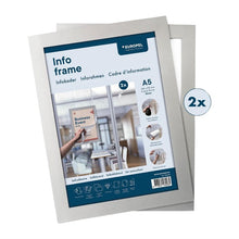 Afbeelding in Gallery-weergave laden, Europel Infokader / Zelfklevende Set 2 Stuks A5 Zilver