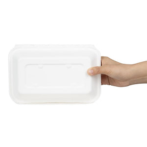 Fiesta composteerbare bagasse voedselcontainers 9x6" (pak van 200)