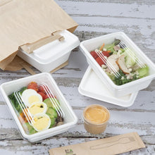 Afbeelding in Gallery-weergave laden, Fiesta composteerbare bagasse voedsel container basissen 650ml (pak van 100)