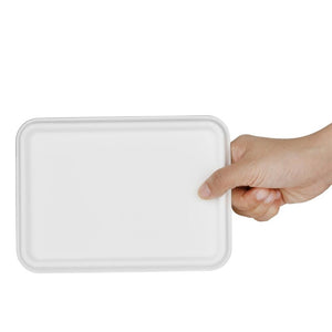 Fiesta composteerbare bagasse deksels voor bagasse container bodems (pak van 100)