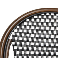 Afbeelding in Gallery-weergave laden, Bolero Parijse stijl PE Rattan Stoel Zwart Dot Mix (2 Pack)