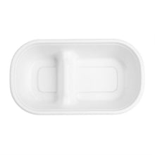 Afbeelding in Gallery-weergave laden, Fiesta composteerbare bagasse ovale 2-compartimenten container 900ml (pakket van 100)