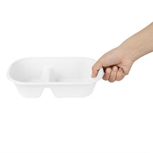 Afbeelding in Gallery-weergave laden, Fiesta composteerbare bagasse ovale 2-compartimenten container 900ml (pakket van 100)