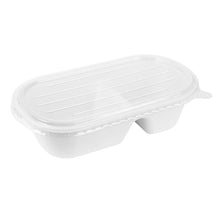Afbeelding in Gallery-weergave laden, Fiesta Recycleerbare Pet Deksels Voor Bagasse Ovale Containers (Pak Van 100)
